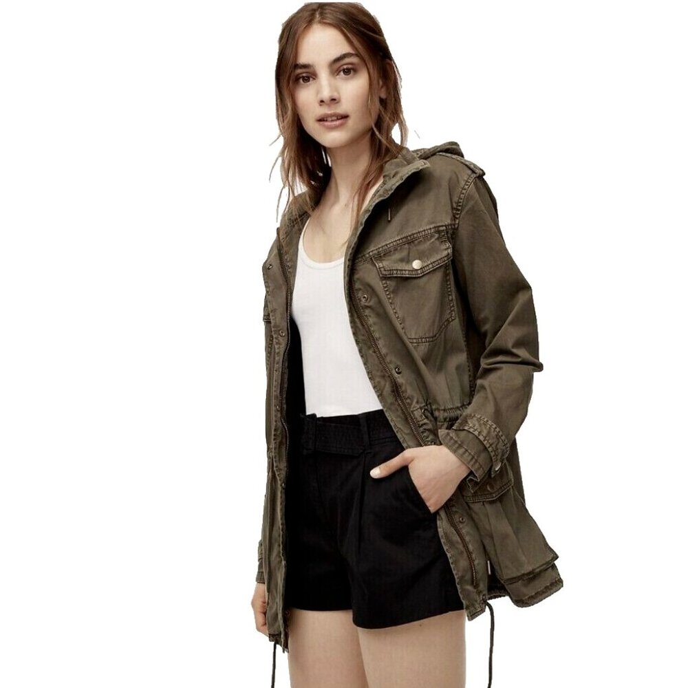 Talula Aritzia Trooper Jacket Army Green Utility Hooded Parka Women's S
